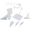 Yunhgft 6 Pezzi Supporto Action Figure Effetto Fumo Realistico Base Portafigure con Assemblaggio DIY Espositore per Modelli da Collezione Rack Leggero per Bam, Bianco