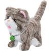 Generico Realistico Gatto Peluche Camminante Interattivo | Elettrico Cucciolo Scodinzolante Con Suono E Canto | Giocattolo Di Peluche Per Bambini Ragazzi Adolescenti Amanti Degli Animali Natale Compleanno