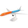 Herpa modellino aereo Snap-Fit KLM Boeing 777-300ER Orange Pride - PH-BVA Nationaal Park De Hoge Veluwe, miniatura in scala 1:200, da collezione, modello con base, plastica