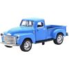 NASSMOSSE Tirare indietro il piccolo camion blu giocattolo in lega modello vintage per auto con porta di apertura e decorazione per scrivania
