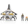 Jazwares STAR WARS Micro Galaxy Squadron Phantom II - Veicolo da 5 pollici con due micro accessori da 2,5 cm