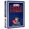 Modiano - Blue Texas Hold'em Poker 100% Plastic Playing Cards, 2 Corner, Jumbo Index