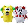 RDCIRP Peluche Tyler e Snowi, teneri animali di peluche, morbidi peluche da coccolare, perfetti compagni di coccole for bambini, bambine, adulti e regali da collezione.(White+Yellow)