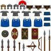 Generic Set di blocchi da costruzione per armature romane medievali (31 pezzi) - Accessori da collezione per mini figure, armi medievali durevoli e armature per esposizione e scene di battaglia, ottimo regalo