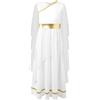CHICTRY Costume Dea Greca Atena Bambina Toga Romana Vestito da Principessa con Tulle Maxi Vestito Lungo Cosplay Travestimenti Costume Halloween Carnevale