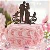 CustonCares Mr & Mrs Cake Topper con cane gatto silhouette personalizzato coppia nomi Est Date divertente sposa & sposo cake topper per matrimonio anniversario decorazione festa addio al nubilato regali legno
