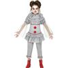 FIESTAS GUIRCA Costume Clown Spaventoso Bambina Bianco Rosso per Feste