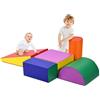 COSTWAY Set di 5 Blocchi con Diverse Forme e Colori, Giocattolo per Arrampicata e Strisciamento, Aiuta i Bambini a Crescere (Colorato)