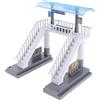 SUPVOX di passerella ferroviaria per il layout della stazione ferroviaria - Mini ponte pedonale in plastica per scenari da tavolo di sabbia, accessori per modellini di treni - Costruzione di