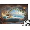 kaiyun Finestra, vista mare Jigsaw Puzzle 1000pcs (75x50cm) Adulti Light And Colorato Puzzle Gioco EduGattoivo Decorazioni Per La Casa