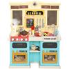 AIYAPLAY Cucina gioco bimbi rubinetto elettrico 3-6 anni verde | Acqua corrente, luci e suoni, pentole e padelle, cucina per bambole con accessori