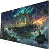 ymyukop Riftbound TCG Playmat 24x14 Zoll mit Zonenmarkierung inoffizielles Design inklusive PlaymatTragetasche für Brettspiele (Castle in the Sky)