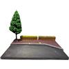Amagogo Scenario di Parco in Miniatura in Scala 1/64, Sfondo di Strada, Diorama, Accessorio per modellismo Ferroviario, Auto Giocattolo, Piccola Figura