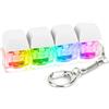 Fiorky Tastiera Portachiavi 4 Tasti Giocattoli di decompressione della tastiera con pulsante luminoso a LED Sollievo dallo stress Tastiera cubo fai-da-te Giocattolo for adulti for alleviare