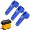 equlup Braccio servo per servo, 3 Pezzi RC in Alluminio 25T Servo per Braccio sterzo in Metallo Accessori per Parti di aggiornamento RC per Auto RC 1/8 1/10 (Blue)