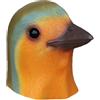 DAGLLGEW Maschera per Uccelli Divertente Costume da pettirosso in Lattice Testurizzato Realistico con Occhi Scintillanti Maschera di Halloween per Bambini e Adulti in Lattice Realistico