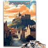 NYANBFKEA Puzzle di Edimburgo per adolescenti, 1000 puzzle, giochi divertenti per famiglie, attività divertenti a casa, regalo di compleanno, regali da viaggio, 1000 pezzi (26x38cm)