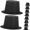 Hohopeti 50 Pezzi Mini Cappelli Clown Neri in PVC Cappelli Natalizi Decorativi per Feste di Compleanno Addobbi DIY per Pupazzi Progetti Artigianali