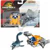 Hot Wheels Jurassic World Rebirth, Veicolo e figura della collezione di dinosauri (Mosasaurus Sea Sub)