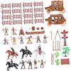 BESPORTBLE 43 Modelli Figurine Realistiche Western Cowboy e Indiani Mini Figure per Decorazioni Sceniche e Gioco Educativo