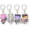 JUSONGKWCP Projects Sekais Portachiavi 4 Pezzi Game Figure Mizuki Sekais Rui Cosplay Keychain Carino Ciondolo Acrilico Keyring Set