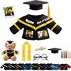 FAHOXUMR Vestiti Personalizzati Orso di Laurea con Foto Testo, Graduation Bear Clothes per Peluche 20-40cm, Regalo di Laurea Ideale per Bambino da Personalizzare