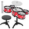 ifundom Kit Tamburo da Bambino Rosso in Plastica per Bambini
