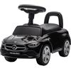 Baroni Toys Mercedes Ride-On Macchinina Spingi e Vai per Bambini 1-4 Anni, Fari LED, Suoni Realistici, Ruote Antiscivolo, Vano Portaoggetti, Design Antiribaltamento, 65x28x39 cm Nera