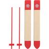 Gatuida 4 set di sci e bastoncini in miniatura in legno, accessori per lo sci in casa delle bambole per scene di vacanze natalizie, mini decorazioni per sport invernali per