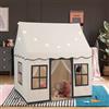 RELAX4LIFE Tenda da Gioco per Bambini, Casetta con Luci a Stella e Tappetino in Velluto, Centro di Attività per Bambini 3+ Anni (Beige)