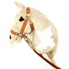 HORSE & toys Cavallo A4 (cavallo su un bastone) Hobby Horse A4 completo di cantar come da foto (crema)