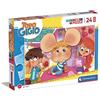 Clementoni - 24065 - Supercolor Puzzle - Topo Gigio - 24 Maxi Pezzi - Puzzle Bambini 3 Anni, Puzzle Cartoni Animati - Made In Italy
