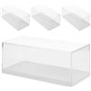 CVUTOVO Set 4 Pezzi Scatole Espositive per Modellini Auto 1:64 in Plastica Leggera Portatile per Esposizioni e Collezioni a Casa