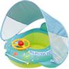 Generico Galleggiante Piscina Neonato Con Tettuccio - Anello Nuoto Gonfiabile PVC Bambino Volante | Stile Cartone Animato Float Piscina Maschi Femmine 1-4 Anni | Materiale Ecologico 775 G 70x70 Cm