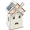 Genérico Kit Modello Di Mulino Solare | Kit Di Costruzione Di Modelli per Artigianato - Decorazione per Scaffali, Giocattolo Educativo per Sala E Casa, Design Creativo per Tavolo E Vetrina