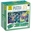 Ludattica - Puzzle 123 Il Bosco Magico - Puzzle 25 pezzi bambini 3+ - Due giochi in uno - Dimensione 50 x 35 cm - Made in Italy