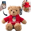 MeterBear Orsacchiotto Peluche Personalizzato con Nome Foto, Orsetto di Peluche Teddy Bear come Regali Personalizzati per lui Natale Regali Compleanno San Valentino Anniversario (26cm)