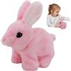 Generic Coniglietto di peluche interattivo - Figura di peluche interattiva giocattolo coniglietto farcito - peluche coniglietto interattivo realistico, coniglio realistico per animali domestici, salto