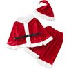 Generic Accessorio Natale Costume Bambino Neonato Vestito Babbo Natale Ragazza Ragazzo Top + Pantaloni + Cappello + Calzini Set Carina Partito Vestito Pigiami Regalo di Natale (6-7 Years)