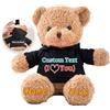 JABECODIFA Orso di Peluche Personalizzato con Testo Foto Personalizzato, Orsacchiotto Peluche come Regalo Personalizzato per Donne Uomini a San Valentino, Regali Anniversario, Regali di Natale (30cm)