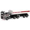 Herpa Modellino camion MAN TGS TN con semirimorchio ribaltabile Herzer (Austria), miniatura in scala 1:87, da collezione, Made in Germany, in plastica