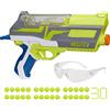 NERF Hyper Impulse-40 Blaster, 30 Nerf Hyper Round, tramoggia di ricarica istantanea a molla aperta, velocità fino a 110 FPS, occhiali inclusi