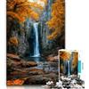 LLONGKT Puzzle con paesaggio autunnale con cascata per adulti e adolescenti, giochi educativi, decorazioni da parete, regali unici per compleanno e Natale (38x26cm)