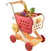 Generisch Carrello per bambini con set da gioco - 15 pezzi, accessori per verdure e cucina, giocattolo per la spesa per bambini dai 3 ai 5 anni, mini cestino per la spesa per ragazze e ragazze