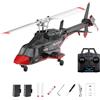 RCXTechPro RC ERA A61 Air-Wolf RC elicottero, scala 1/52 2.4G 4CH singolo rotore elicottero elicottero militare con one-key start altitudine Hold telecomando per adulti e principianti
