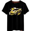 Magmatic - Maglietta C7 Auto Sportiva per Uomo Unisex Bambino, Collezione Splash Car T Shirt Nera Premium 100% Cotone, Regalo Auto Sportiva, appassionato di Automobili, Fan di Auto