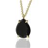 Anemone Jewelry Nero Onice Collana in Oro 14k - Collane Lunghe Artigianali per Donne - Dichiarazione Pietra Naturale Nero Ciondolo Collana - Moda, Regali, Sposa, Gioielli Bohemien