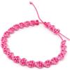 ParticolarModa Bracciale dell'amicizia in corda nylon spirale regolabile Fucsia | Personalizzabile in vari colori