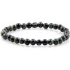 Handmade Bracciale con turchese africano, bracciale con perline, perline verdi, 6 mm, da donna, da uomo, in acciaio inossidabile