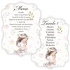 Generico Menu Prima Comunione Personalizzato 13x18 cm con o senza Busta | Menu Tavolo Comunione Bambina con Nome e Data | Decorazione Tavola Floreale Personalizzata per Festa Comunione - 1 Pezzo (C06-PH)